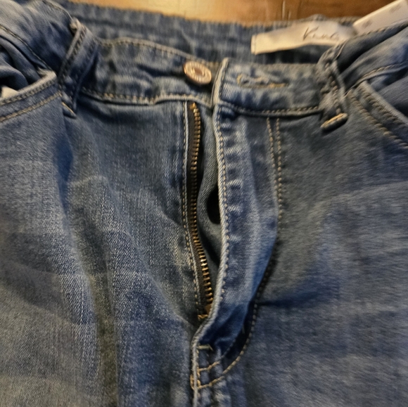 Kancan Distressed Jean Size 13/30 Raw Hem Skinny - Picture 2 of 7